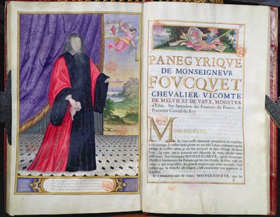 Nicolas Fouquet (1615-80) ilustracja z Panegiryków wybitnych ludzi naszego stulecia autorstwa Pugeta de la Serre, 1655 autorstwa French School