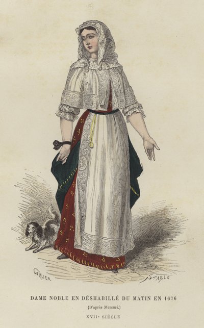Szlachcianka w porannej sukni, 1676 autorstwa French School