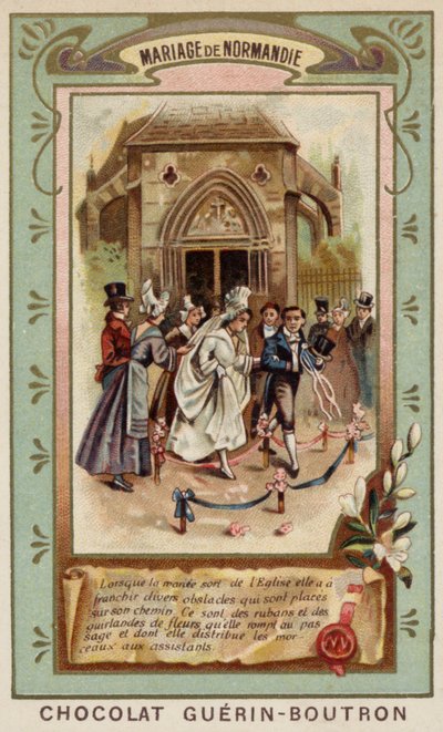 Ślub w Normandii (chromolitho) autorstwa French School