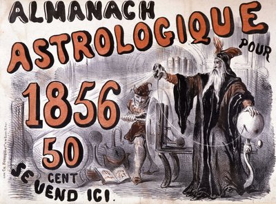 Nostradamus, astrolog oświecający przyszłość – w „Almanach Astrologique” z 1856 r. autorstwa French School