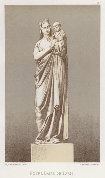 Notre Dame de Paris (kolor lito) autorstwa French School