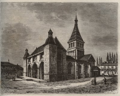 Notre Dame de Wassy - Haute-Marne w regionie Szampania-Ardeny - rycina w „La France illustrée: geografia, historia, administracja statystyczna” autorstwa V.-A. Słodowy Brąz. 1884 autorstwa French School