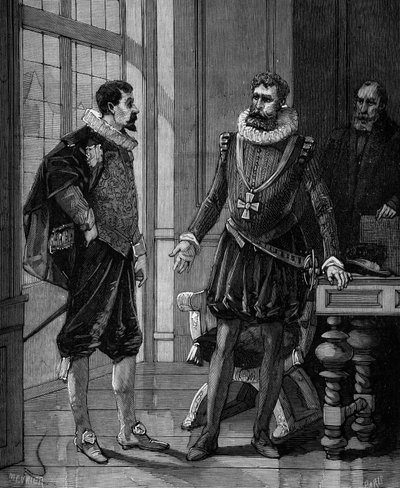 Olivier De Serres (1539-1619) Francuski agronom z Henrykiem IV królem Francji (1553-1610). autorstwa French School