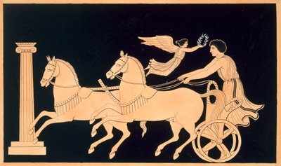 Olimpijski woźnica zwieńczony wieńcem laurowym, wydany w latach 1808-10 autorstwa French School