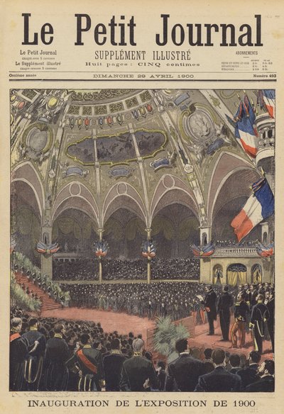 Otwarcie Wystawy Powszechnej 1900 w Paryżu (litografia kolorowa) autorstwa French School