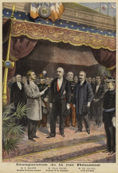 Otwarcie Rue Reaumur, Paryż, 1897 autorstwa French School