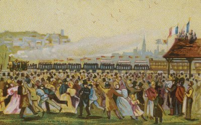 Otwarcie pierwszej kolei francuskiej, 1832 autorstwa French School