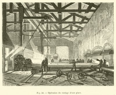 Operacja odlewania lodu (grawerowanie) autorstwa French School