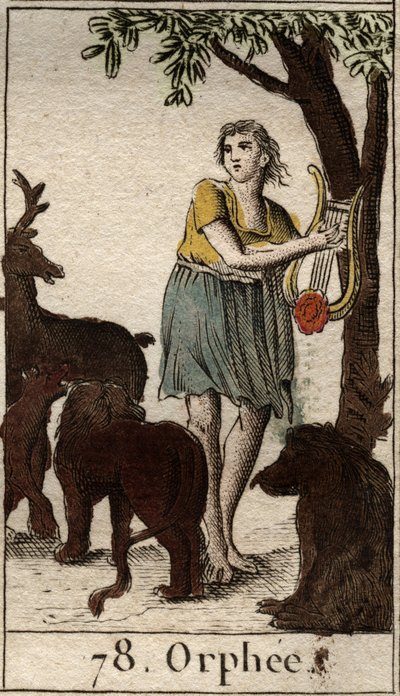 Orfeusz oczarowuje dzikie zwierzęta, grając na lirze Z „Mythologie de la jeunesse” Pierre
