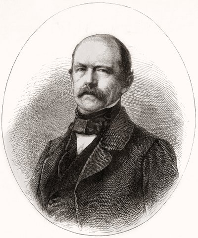 Otto Eduard Leopold, książę Bismarck, książę Lauenburg, z LUnivers Illustré, 1866 autorstwa French School
