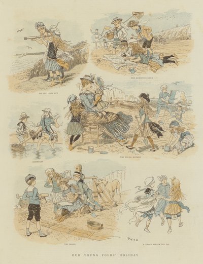 Wakacje naszych młodych ludzi (chromolitho) autorstwa French School