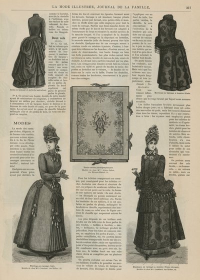 Strona z La Mode Illustree autorstwa French School
