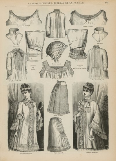 Strona z La Mode Illustree, 1885 autorstwa French School