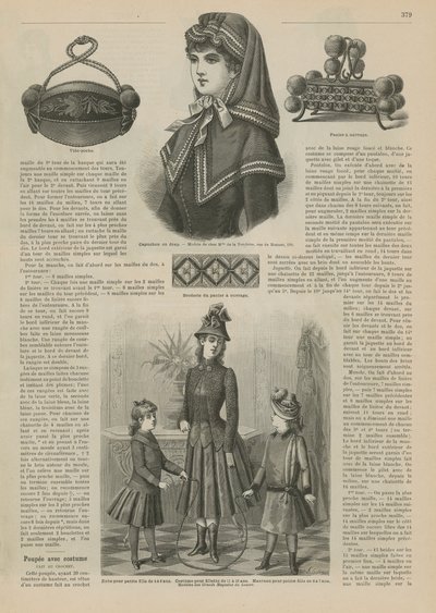 Strona z La Mode Illustree, 1885 autorstwa French School