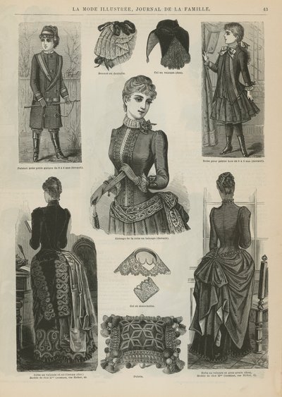 Strona z La Mode Illustree, 1885 autorstwa French School