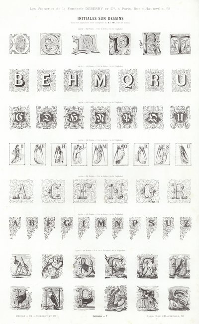 Strona z winiet typograficznych (grawerowanie) autorstwa French School