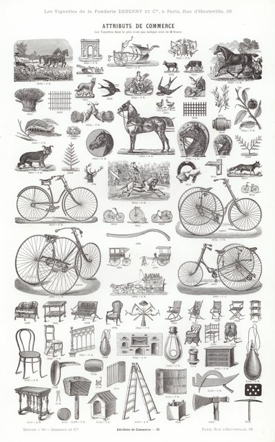 Strona z winiet typograficznych (grawerowanie) autorstwa French School