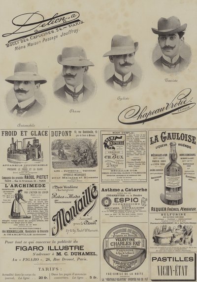 Strona ogłoszeń z Le Figaro Illustre, grudzień 1897 (zdjęcia) autorstwa French School