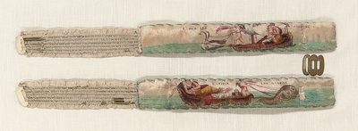 Para podwiązek, ok. 1770-90 (jedwab i metal) autorstwa French School