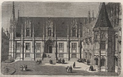 Pałac Sprawiedliwości w Rouen - grawerowanie w „Histoire de France” Victora Duruy (1811-1894) - 1882 autorstwa French School