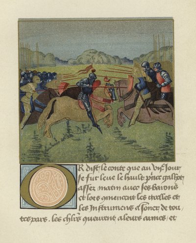 Palamedes w turnieju w Soreloys autorstwa French School