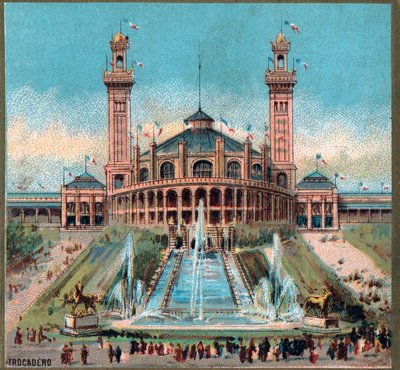 Paryż. Wystawa powszechna z 1889 roku: Trocadero. autorstwa French School