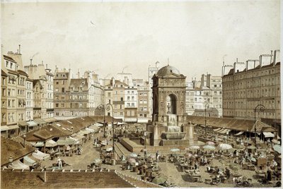 Paryż, Marché i Fontanna Niewiniątek autorstwa French School