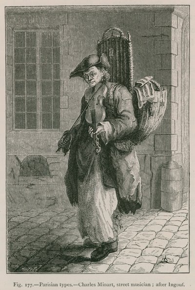 Typy paryskie, Charles Minart, muzyk uliczny; po Ingouf autorstwa French School