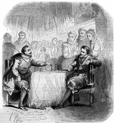Część szachów pomiędzy Henrykiem IV z Francji (1553-1610) a księciem Vendome. autorstwa French School