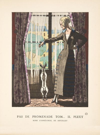 Pas de Promenade Tom il Pleut, z kolekcji modnych talerzy autorstwa French School
