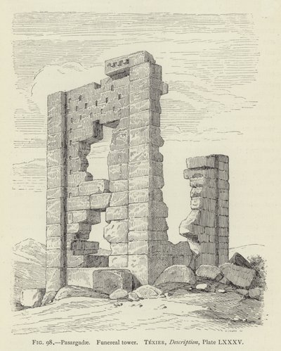 Pasargadae, wieża pogrzebowa autorstwa French School