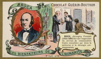 Paul Broca, francuski lekarz, anatom i antropolog (chromolitho) autorstwa French School