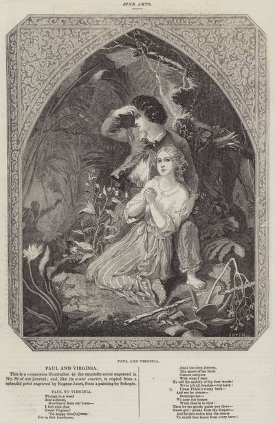 Paul i Virginia (grafika) autorstwa French School