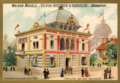 Pawilon San Salvador, Exposition Universelle, Paryż autorstwa French School