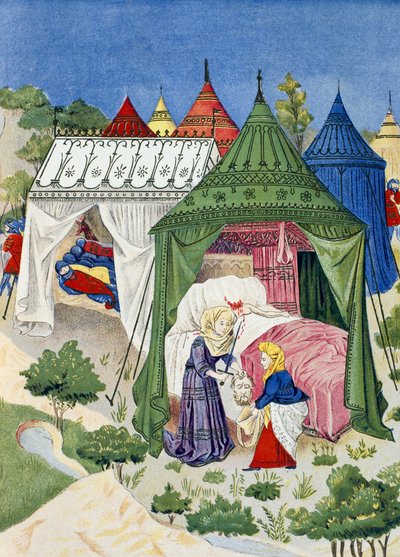 Pawilony i namioty z XV wieku, fragment z Historii Judith autorstwa French School