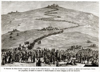 Pielgrzymka pokutna do miejsc świętych od 25 kwietnia do 8 czerwca 1882 r. (rycina) autorstwa French School