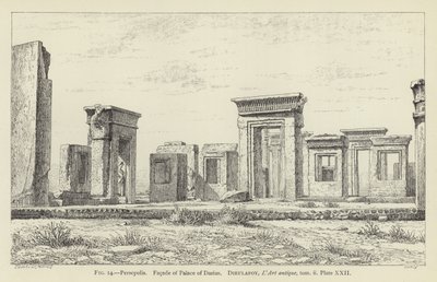 Persepolis, Fasada Pałacu Dariusza autorstwa French School
