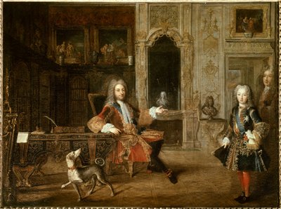 Filip II i Ludwik I Orleański, książę Chartres autorstwa French School