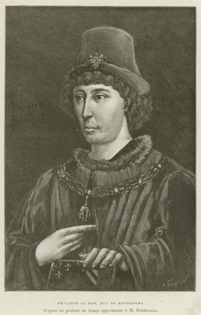 Philippe Le Bon, książę Burgundii (grafika) autorstwa French School