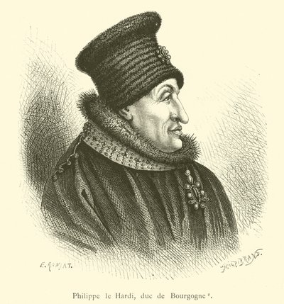 Filip Śmiały, książę Burgundii (grafika) autorstwa French School