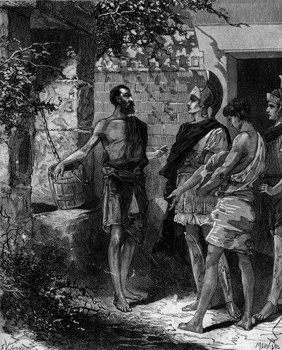 Phocion (Phokion) (402 pne - 318 pne) to ateńska strategia i mówca przyjmująca wysłanników Aleksandra Wielkiego po zwycięstwie Arbelles. autorstwa French School