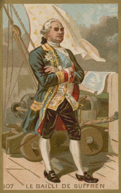Pierre Andre de Suffren, francuski admirał autorstwa French School