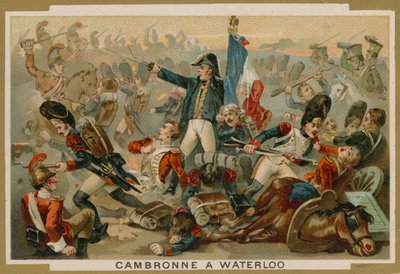 Pierre Cambronne, francuski generał, w bitwie pod Waterloo, 1815 autorstwa French School