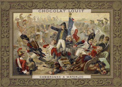 Pierre Cambronne, francuski generał, w bitwie pod Waterloo, 1815 autorstwa French School