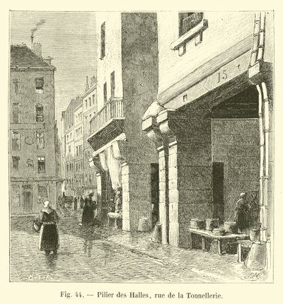 Filar Les Halles, rue de la Tonnellerie autorstwa French School