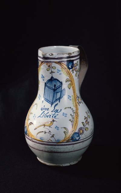 Dzban z napisem Vive la Liberte, 1789 (ceramika) autorstwa French School