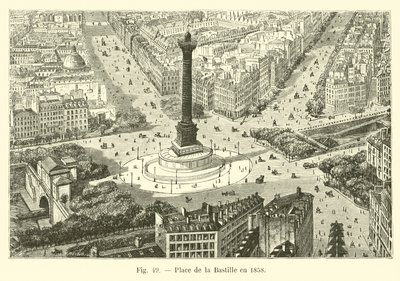 Plac Bastylii w 1858 r. autorstwa French School