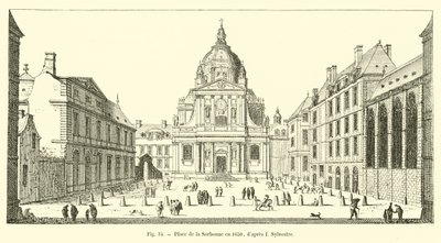 Place de la Sorbonne w 1650 roku, po I Sylvestre autorstwa French School