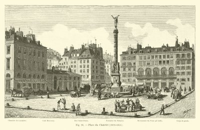 Place du Chatelet, 1820-1855 autorstwa French School