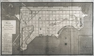 Plan generalny miasta Les Cayes, 1789 autorstwa French School